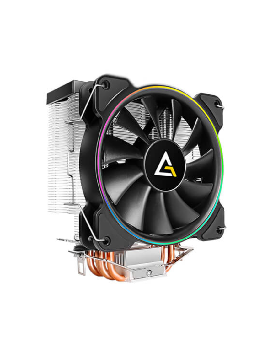 Antec A400 RGB Procesador Enfriador 12 cm Negro, Cobre, Metálico