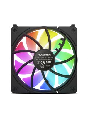 NOX Hummer NXHUMMERELINKBK sistema de refrigeración para ordenador Carcasa del ordenador Ventilador 12 cm Negro 1 pieza(s)