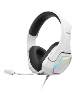 Krom Kopa 7.1 Auriculares Alámbrico Diadema Juego Negro, Blanco