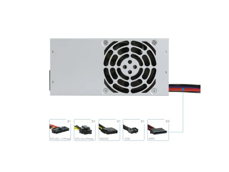 TooQ Ecopower II TFX OEM unidad de fuente de alimentación 500 W 20+4 pin ATX Plata