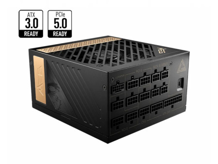 MSI MEG AI1300P PCIE5 unidad de fuente de alimentación 1300 W 24-pin ATX ATX Negro