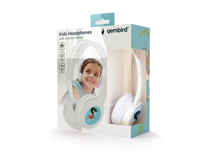 Gembird MHP-JR-W auricular y casco Auriculares Alámbrico Diadema Música Blanco