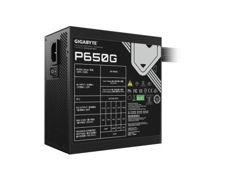 GIGABYTE GP-P650G unidad de fuente de alimentación 650 W 20+4 pin ATX ATX Negro