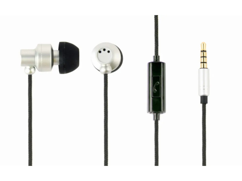 Gembird GMB Audio MHS-EP-CDG-S auricular y casco Auriculares Alámbrico Dentro de oído Llamadas/Música Plata