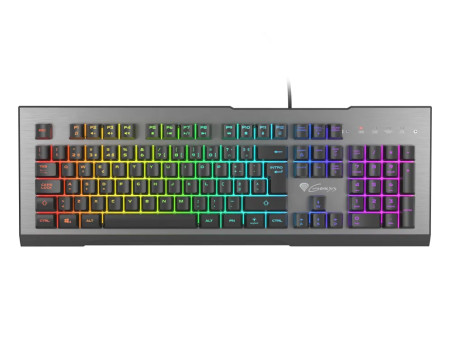 GENESIS Rhod 500 RGB teclado Juego USB QWERTY Portugués Negro, Plata
