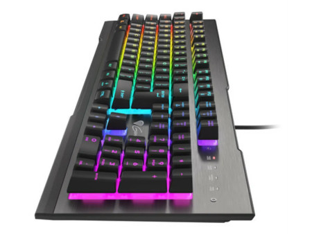 GENESIS Rhod 500 RGB teclado Juego USB QWERTY Portugués Negro, Plata