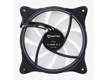 Hiditec N18 ARGB Carcasa del ordenador Ventilador 12 cm Negro
