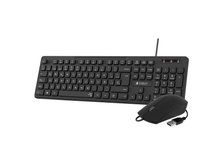 SUBBLIM SUBKBC-CSSK01 teclado Ratón incluido Universal QWERTY Español Negro